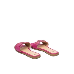 Pink Lapos Talpú Női Műbőr Papucs