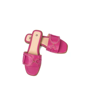 Pink Lapos Talpú Női Műbőr Papucs