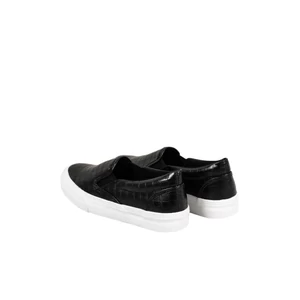 Fekete Színű Krokodil Mintás Slip-On