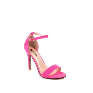 Pink Művelúr Tűsarkú Alkalmi Szandál