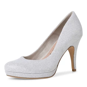 Tamaris Magassarkú Csillogó Szürke Alkalmi Cipő