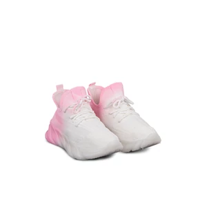 Fehér-Pink Színátmentes Textil Sneaker