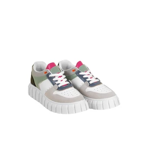 Zöld-Szürke Platformos Talpú Sneaker