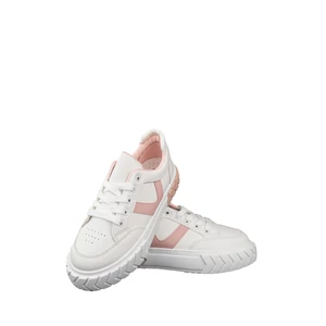 Rózsaszín-Fehér Platformos Női Sneaker