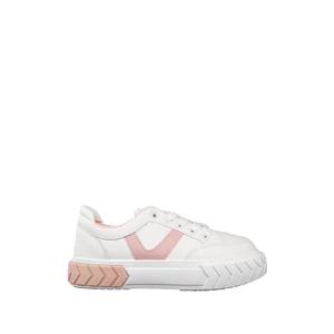 Rózsaszín-Fehér Platformos Női Sneaker