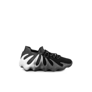 Fekete-Szürke Gumírozott Extra Rugalmas Talpú Sneaker