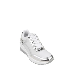 Ezüst Színű Lakkozott Sneaker Platformos Talppal