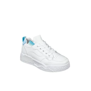 Kék-Fehér Műbőr Gumírozott Sneaker Textil Szárral