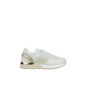 Bézs Műbőr Sneaker Pánttal Az Elején