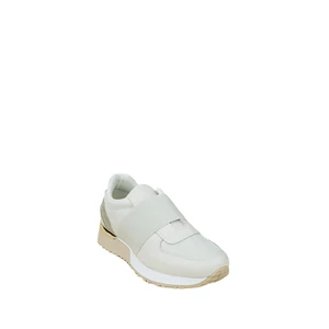 Bézs Műbőr Sneaker Pánttal Az Elején