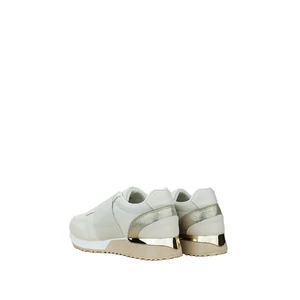Bézs Műbőr Sneaker Pánttal Az Elején