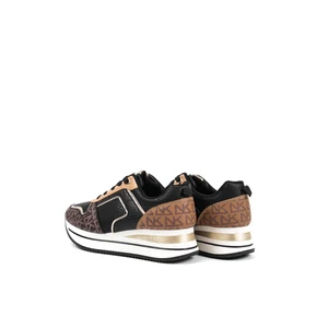 Mintás Sötétbarna-Fekete Műbőr Sneaker