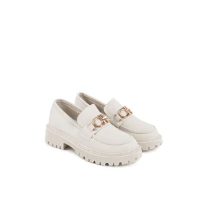 Platformos Talpú Bézs Női Loafer