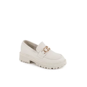 Platformos Talpú Bézs Női Loafer
