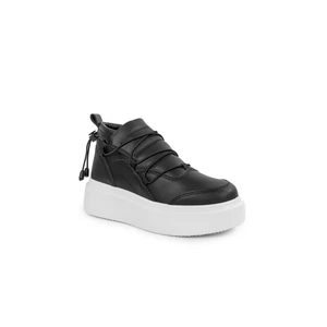 Seastar Fekete Színű Magasszárú Gumifűzős Sneaker 