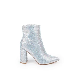 DE BLOSSOM Ezüst Strasszkövekkel Kirakott Bokacsizma