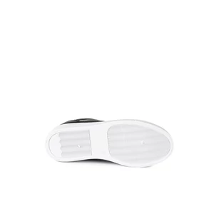 Fekete-Ezüst Magas Talpú Női Sneaker