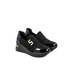 Weide Fekete Csillogós Gumírozott Női Sneaker