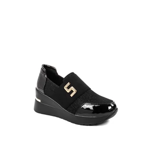 Weide Fekete Csillogós Gumírozott Női Sneaker