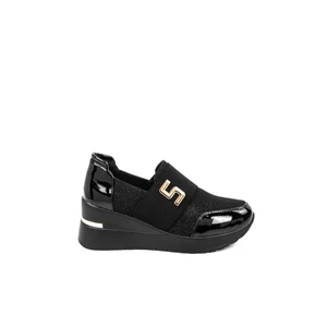Weide Fekete Csillogós Gumírozott Női Sneaker