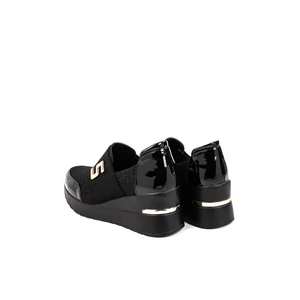 Weide Fekete Csillogós Gumírozott Női Sneaker