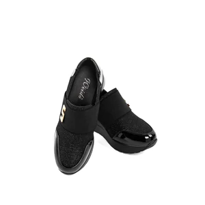 Weide Fekete Csillogós Gumírozott Női Sneaker