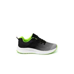 YES Szürke/Zöld Rugalmas Fűzős Férfi Sneaker Gumis Talppal