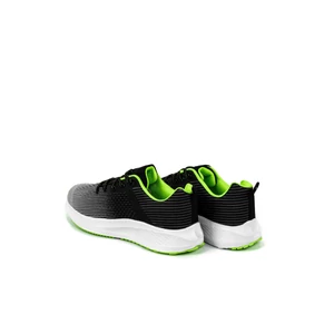 YES Szürke/Zöld Rugalmas Fűzős Férfi Sneaker Gumis Talppal