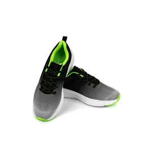 YES Szürke/Zöld Rugalmas Fűzős Férfi Sneaker Gumis Talppal