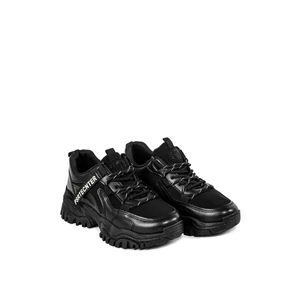 YES Fekete Magastalpú Női Sneaker