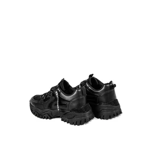 YES Fekete Magastalpú Női Sneaker