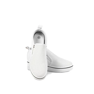 GOER Fehér Enyhén Magasított Talpú Női Sneaker 