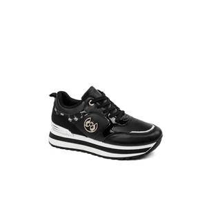 Fekete Műbőr Női Sneaker 