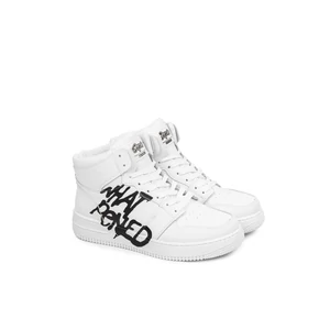 Apollo Férfi Fehér Színű Magasszárú Feliratos Sneaker 