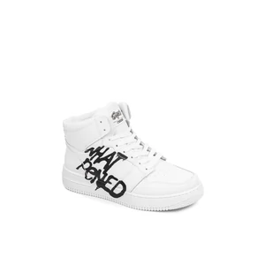Apollo Férfi Fehér Színű Magasszárú Feliratos Sneaker 