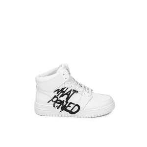 Apollo Férfi Fehér Színű Magasszárú Feliratos Sneaker 