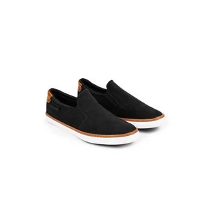 WEIDE Fekete Műnubuk Férfi Slip-On 