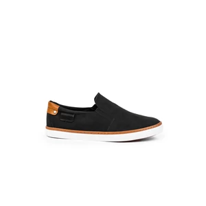 WEIDE Fekete Műnubuk Férfi Slip-On 
