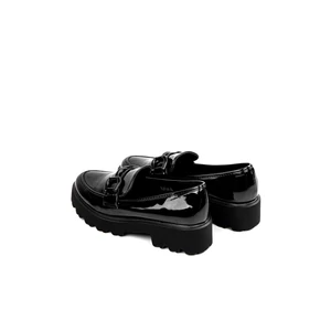 Comer Fekete Lakk Női Platform Loafer 