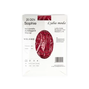 Lydia Moda Piros Csipkés Combfix 20 Den