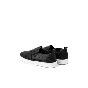 Bosido Fekete Lyukacsos Műbőr Slip-On