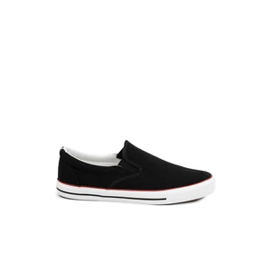 Yes Mile Fekete Vászon Férfi Slip-On 