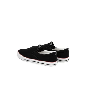 Yes Mile Fekete Vászon Férfi Slip-On 