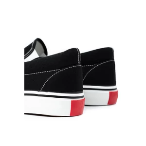 LINIX Fekete Vászon Férfi Slip-On 