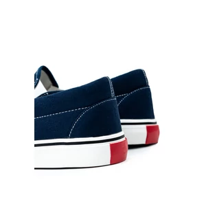 LINIX Sötétkék Vászon Férfi Slip-On 