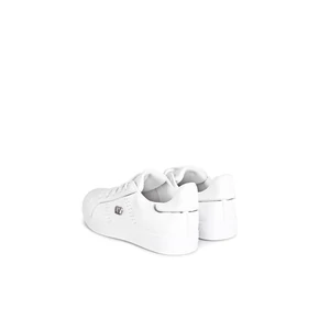 Comer Fehér Női Műbőr Sneaker Ezüst Színű Díszítéssel