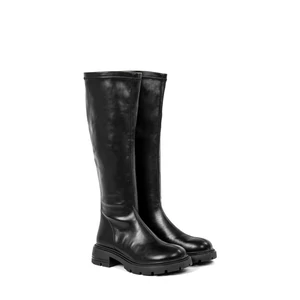 Seastar Fekete Magasszárú Cipzáras Csizma