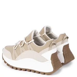 Bézs Fűzős Női Sneaker