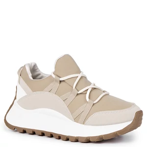 Bézs Fűzős Női Sneaker