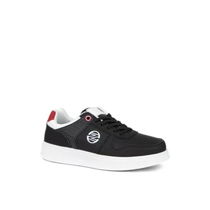 Fekete Férfi Műbőr Sneaker